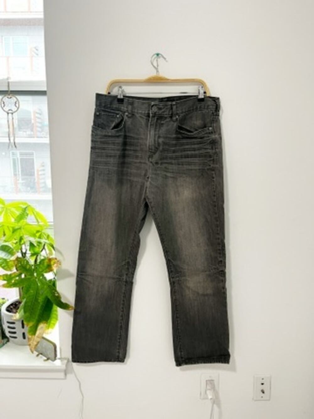 Gap Men's Premium Straight Gray Jeans Size 35